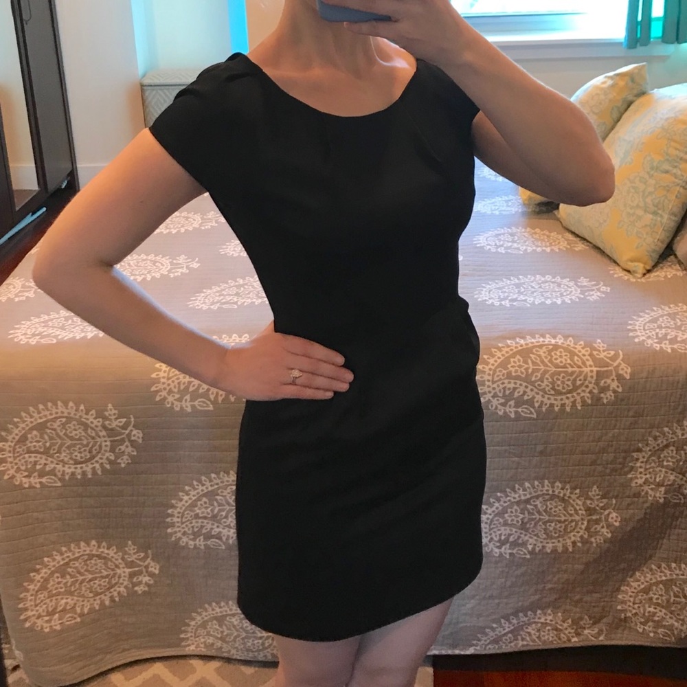 Bebe Black Satin Mini Dress